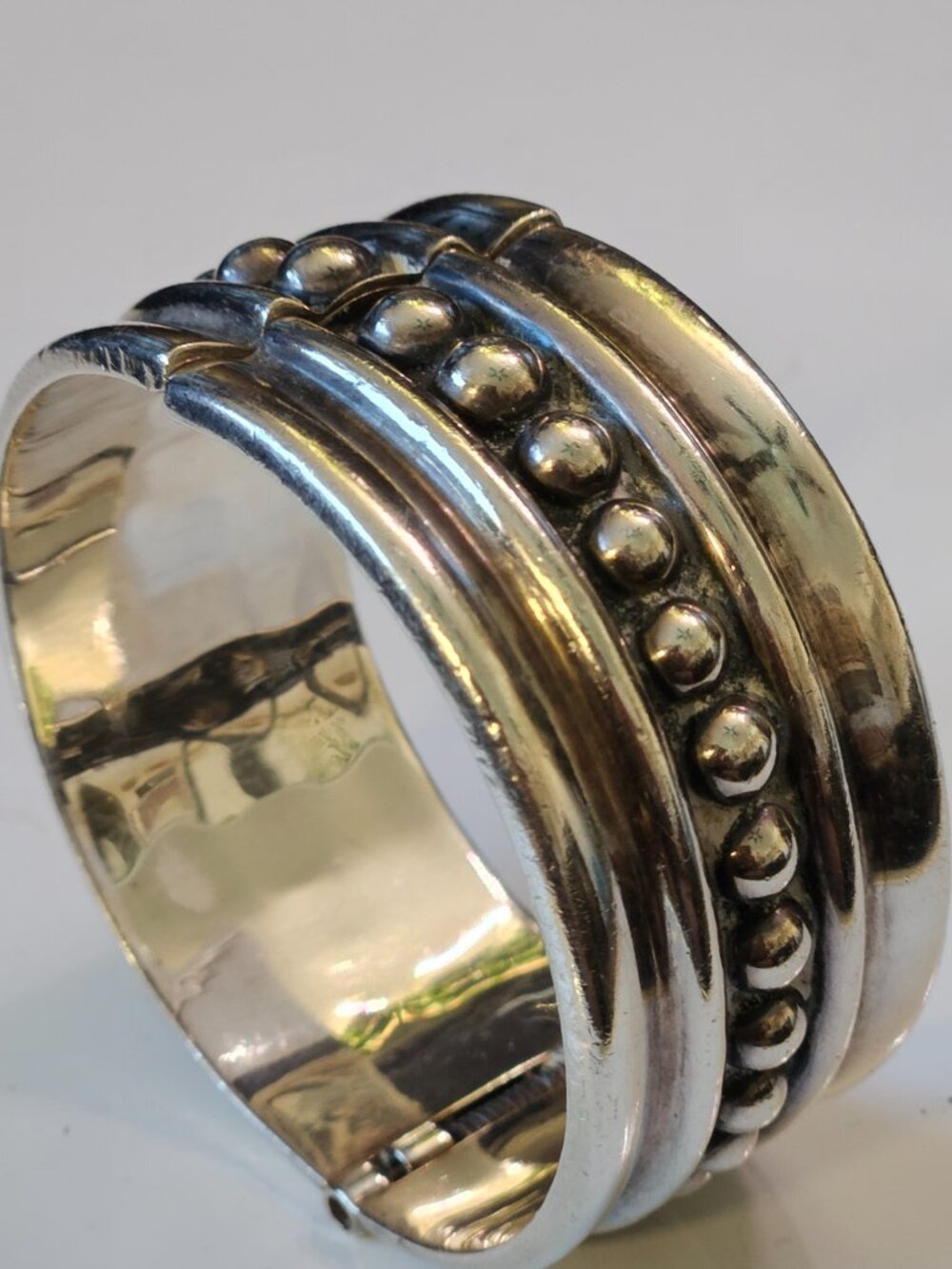 925 Sterling Silver Hinged Bangle Bracelet – 60 grams